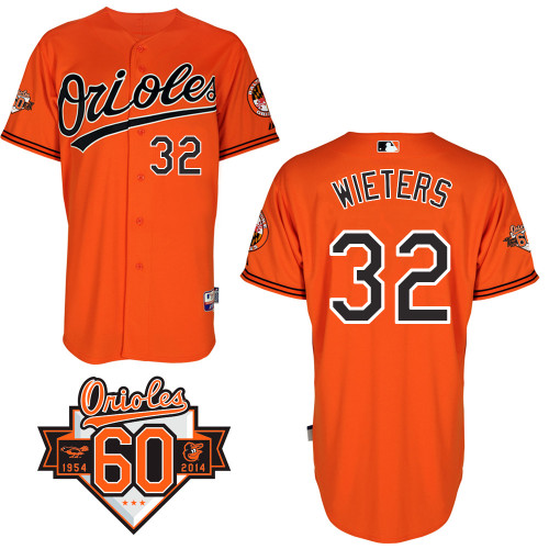 Matt Wieters #32 MLB Jersey-Baltimore Orioles Men's Authentic Alternate Orange Cool Base Baseball Jersey